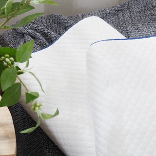 【บลูไดมอนด์】Memory Foam Bed Orthopedic Pillow for Neck Pain Sleeping with Embroidered Pillowcase 60*30cm