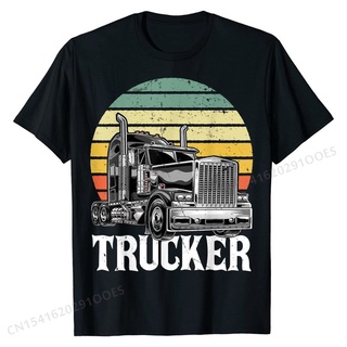 เสื้อยืดผ้าฝ้ายพรีเมี่ยม เสื้อยืด ผ้าฝ้าย พิมพ์ลายรถบรรทุก Big Rig Semi-Trailer สไตล์วินเทจ แฟชั่นเรโทร สําหรับผู้ชาย