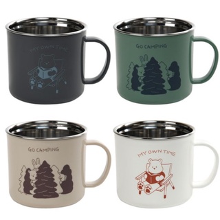 [เกาหลี] Camping Stainless Steel Mug 300 ml 4p