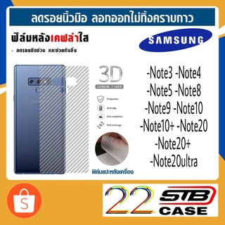 ฟิล์มหลัง เคฟล่า Samsung Note4 Note5 Note8 Note9 Note10 Note10+ Note20 Note20+ Note20Ultra