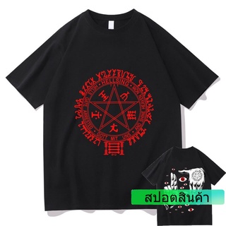 ราคาต่ำสุด!! เสื้อยืดผ้าฝ้าย พิมพ์ลายกราฟฟิคอนิเมะญี่ปุ่น Alucard Hellsing Vampire Hunter สองด้าน สําหรับผู้ชาย PTY