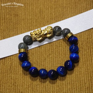 The Pixiu กำไลหินแท้ (Labradorite/ Blue Tiger Eye )