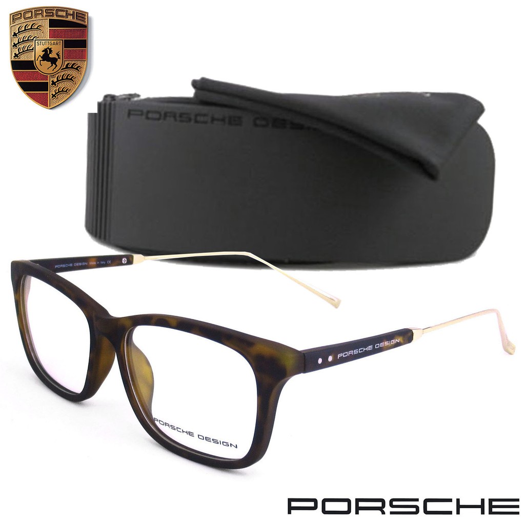 porsche-แว่นตา-รุ่น-9287-c-17-สีน้ำตาลกะขาทอง-กรอบเต็ม-ขาข้อต่อ-พลาสติก-พีซี-เกรด-เอ-กรอบแว่นตา-eyeglassse