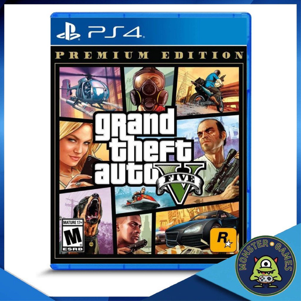 ราคาและรีวิวGTA V Premium Edition Ps4 Game แผ่นแท้มือ1   (Grand theft auto V Ps4)(Grand theft auto 5 Ps4)(GTA 5 Ps4)(GTA V Ps4)