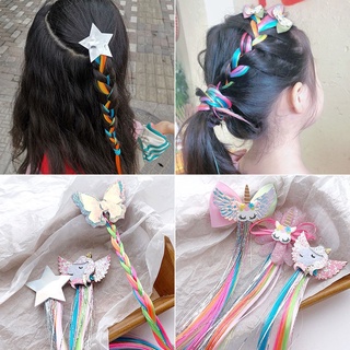 ภาพหน้าปกสินค้าวิกผมมีสีสันPigtailยืดหยุ่นที่รัดผมสำหรับสาวแววเลื่อมUnicorn Scrunchiesหางม้าเชือกคาดผมเครื่องประดับศีรษะเด็ก ที่เกี่ยวข้อง