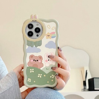 ✨ส่งเชือกเส้นเล็ก✨เคสไอโฟน14 Pro Max 13 12 11 เคส for iPhone 14พลัส การ์ตูน น่ารัก พกง่ายๆ การป้องกันการตก Case