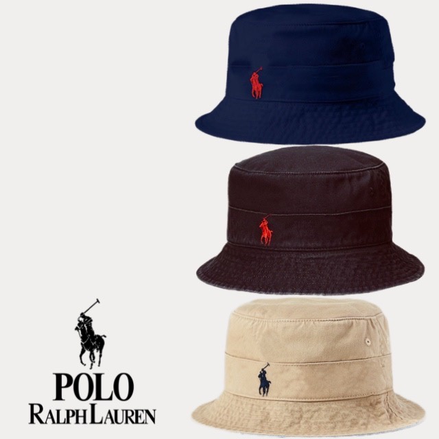 ภาพหน้าปกสินค้าPOLO RALPH LAUREN Cotton Chino Bucket Hat หมวกแบรนด์ หมวกบักเก็ต