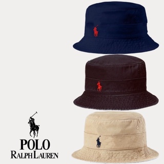 สินค้า POLO RALPH LAUREN Cotton Chino Bucket Hat หมวกแบรนด์ หมวกบักเก็ต