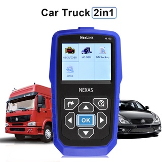 เครื่องสแกนเนอร์ Nexas NL102 OBD2 12-24V ABS เบรกเชื้อเพลิง ESP EVAP Code Read Car OBD เครื่องมือวิเคราะห์ สําหรับรถยนต์