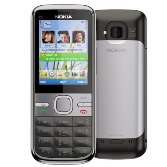 โทรศัพท์มือถือโนเกียปุ่มกด-nokia-c5-สีดำ-3g-4g-รุ่นใหม่2020-รองรับภาษาไทย