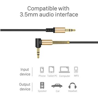 สายสัญญาณเสียง สาย Audio Cable สาย AUX3.5mm to 3.5 mm Audio Cable หัว 90 องศา ยาว 1 เมตร