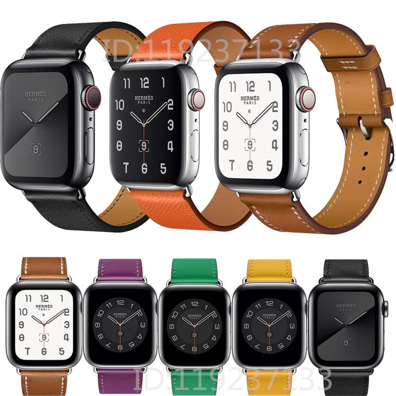 ภาพหน้าปกสินค้าสาย for Apple Watch Strap 38/40/41 มม. 42/44/45 มม. หนังนุ่มทนทานสำหรับ iWatch Series 7/SE/6/5/4/3/2/1