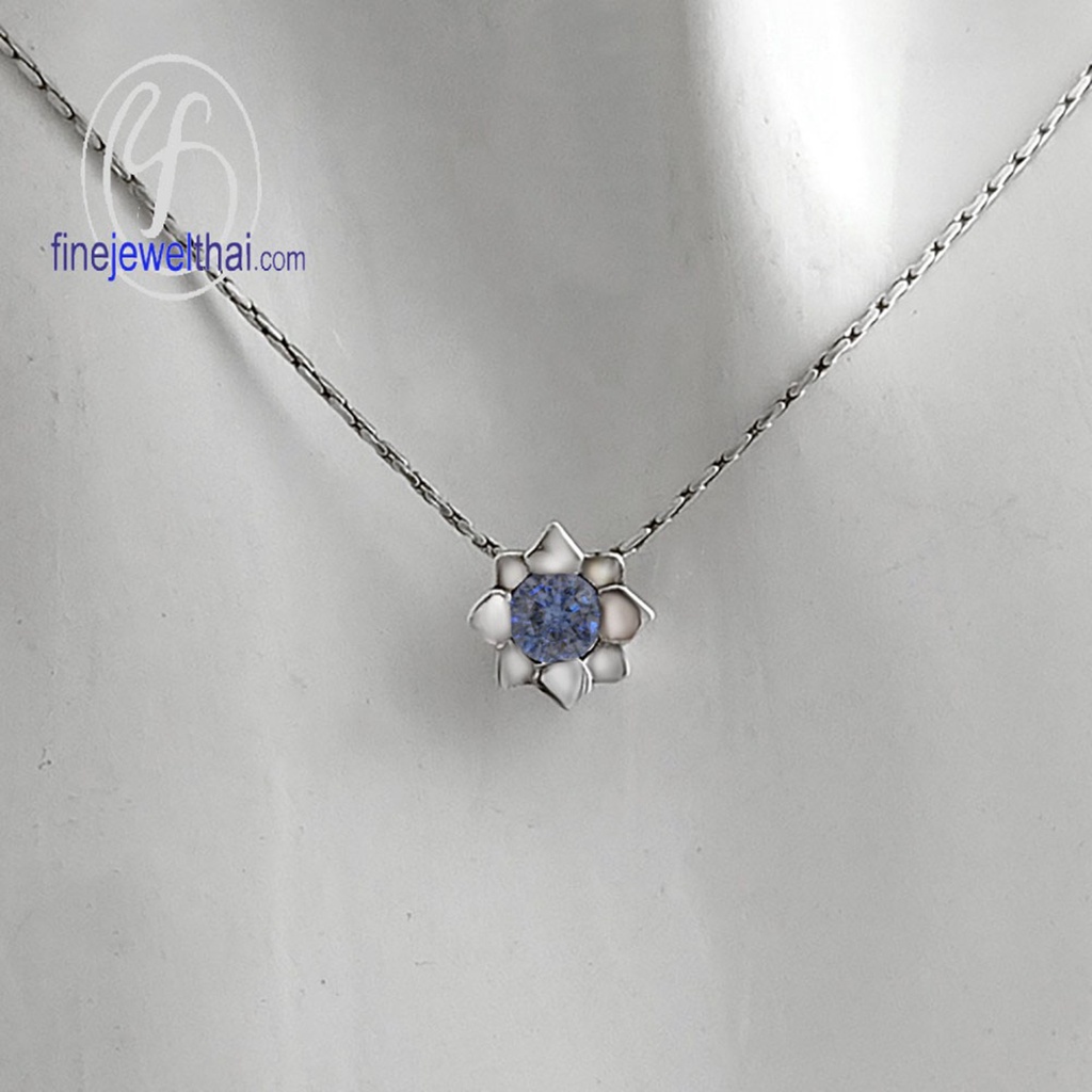 finejewelthai-จี้ไพลิน-ไพลิน-จี้พลอย-พลอยประจำเดือนเกิด-blue-sapphire-silver-pendant-birthstone-p1058bl00e