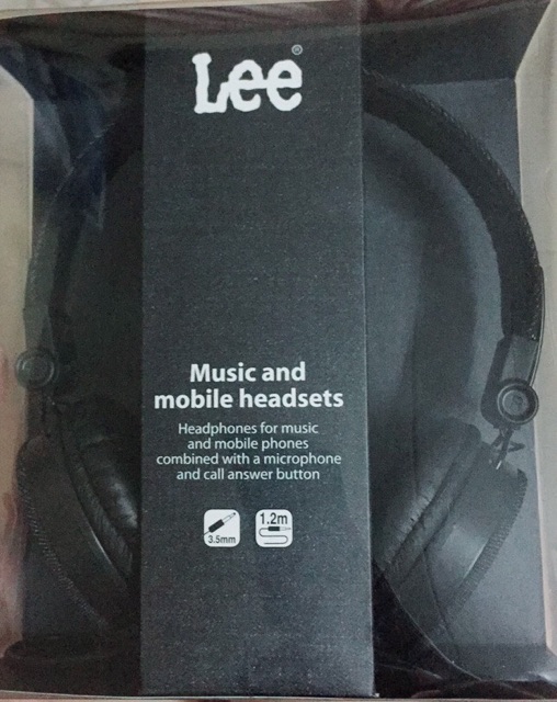 หูฟัง-ครอบหู-headphone-ยี่ห้อlee-หุ้มยีนส์lee