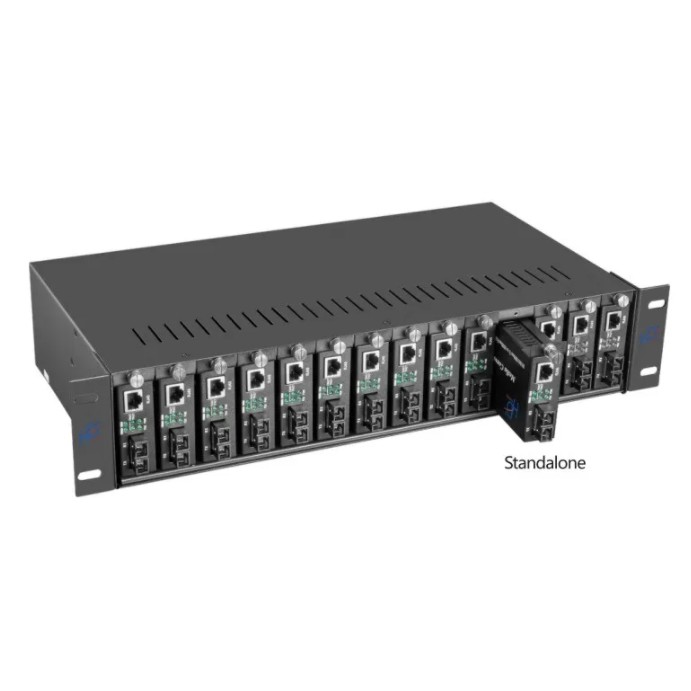 พร้อมส่งจากไทย-rack-mount-media-converter-19-14-slot-ตู้แร็ค19นิ้ว2u-ตู้ใส่-มีเดีย-คอนเวอร์เตอร์-14ตัว-มีpower-supply