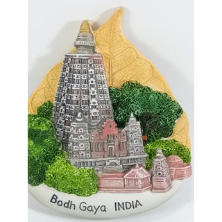 โมเดลภาพสถานที่ท่องเที่ยวสำหรับติดตู้เย็น Bodh Gaya Landmark Souvenir Magnet Collection Gift for Refrigerator