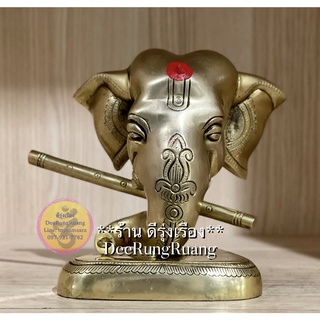 เศียรพระคเณศ พร้อมขลุ่ย (Abstract Ganesha with Flute) **สูง 5.5 นิ้ว..Fine Quality** (00774)