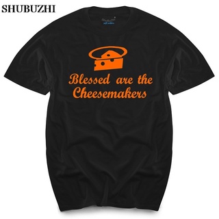 ราคาต่ำสุด!!เสื้อยืดคอกลม แขนสั้น ผ้าฝ้าย พิมพ์ลาย Blessed Are The Cheese Makers Monty Python Inspired สไตล์เกาหลี สําหร