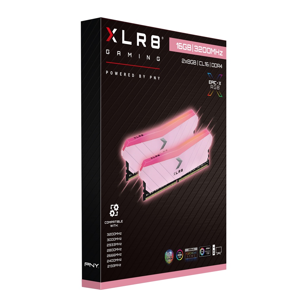 PNY Ram PC XLR8 RGB DDR4 16GB(8x2) 3200MHz Pink Limited Edition (แรม ...