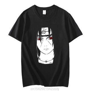 เสื้อยืดแขนสั้น พิมพ์ลายกราฟฟิคอนิเมะนารูโตะ BANDAI Uchiha Itachi แฟชั่นสตรีท สไตล์ฮิปฮอป สําหรับผู้ชาย และผู้หญิงคอกลม