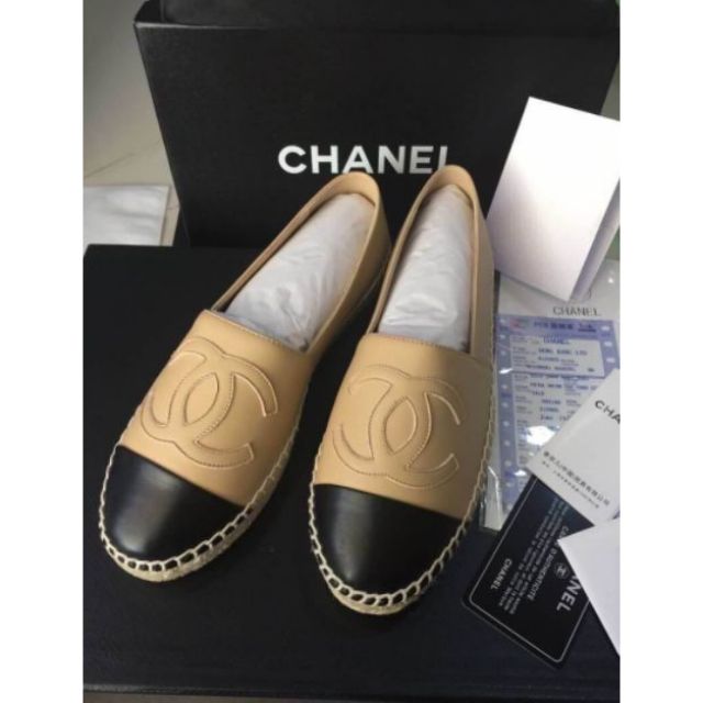 งานเกรดเทียบแท้-chanel-espadrilles-flats-shoe-top-mirror