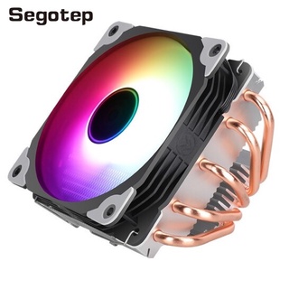 Segotep พัดลมระบายความร้อน CPU 5 ท่อความร้อน 120 มม. RGB PC CPU air cooler PWM ฮีทซิงค์ รองรับ INTEL AMD