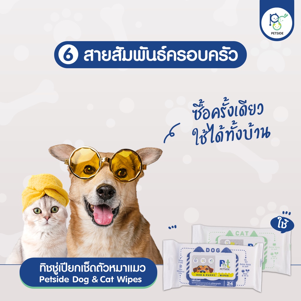 ผ้าเปียกสัตว์เลี้ยงโดยเฉพาะ-petside-ได้ทั้งลูกหมา-ลูกแมว-adult