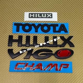 โลโก้* Hilux + vigo + Toyota  + champ+ Hilux สติ๊กเกอร์ฟอย ( ชุด 5 ชิ้น )