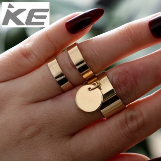 Accessories Simple glossy wide ring set Two-piece ring open joint ring for girls for women low