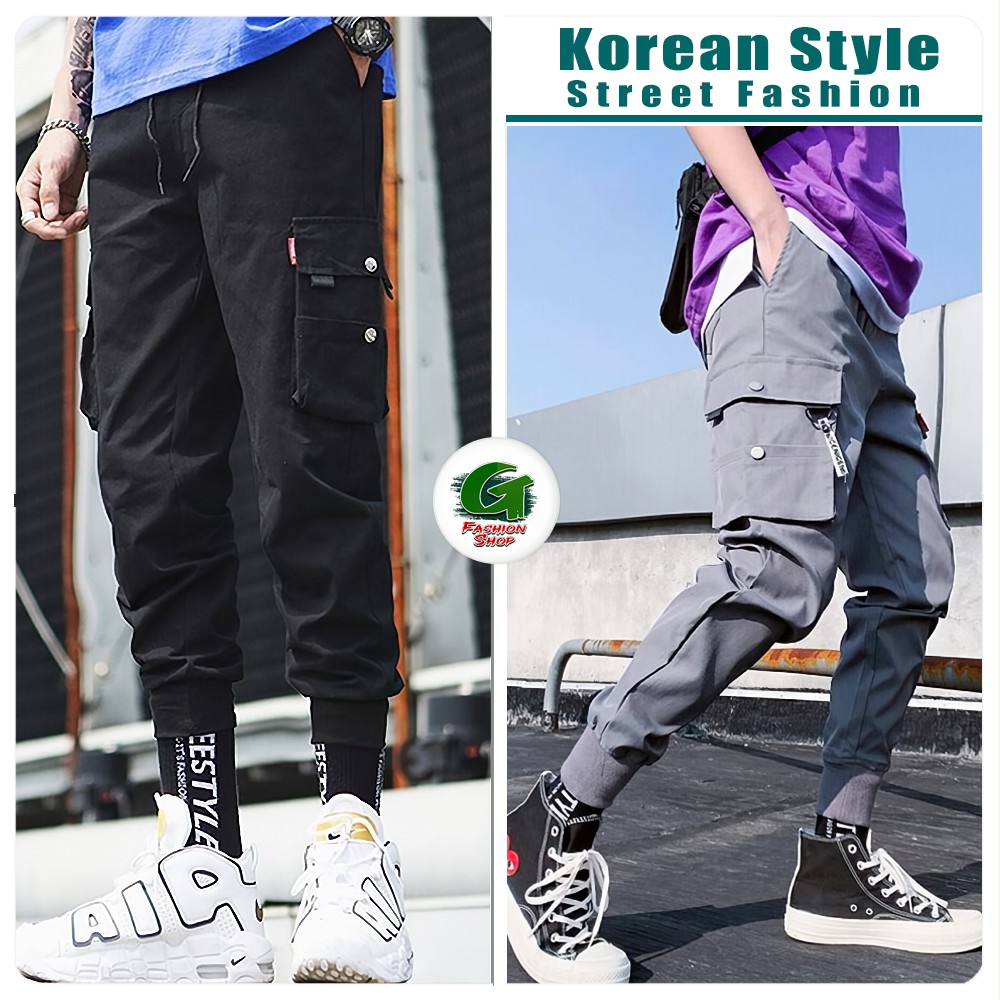 ภาพหน้าปกสินค้ากางเกงขาเดฟ สตรีทบอย สไตล์เกาหลี ปลายขาจั๊ม พร้อมส่ง (JKL-922)