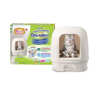 โปรโมชั่น : Unicharm Pet Deo toilet เดโอทอยเล็ท ห้องน้ำแมวลดกลิ่น แบบมีฝาครอบ