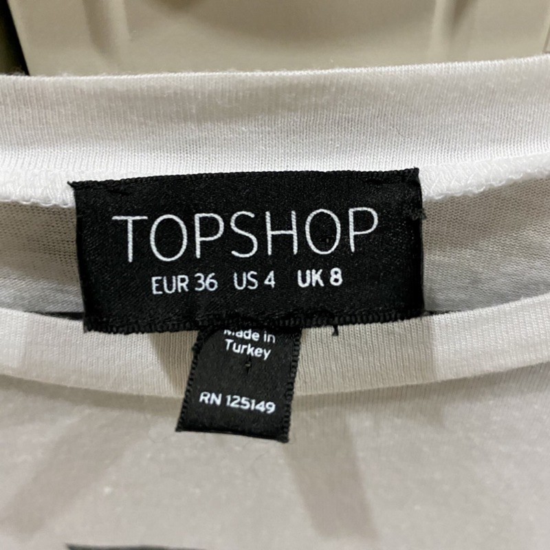 topshop-เสื้อยืดตัวสั้น-uk8-ของแท้100-ของใหม่แต่ซักแล้วค่ะ