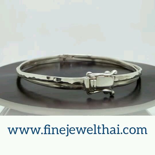 finejewelthai-กำไล-กำไลเงินแท้-เงินแท้-bangle-silver-design-g100200h-g