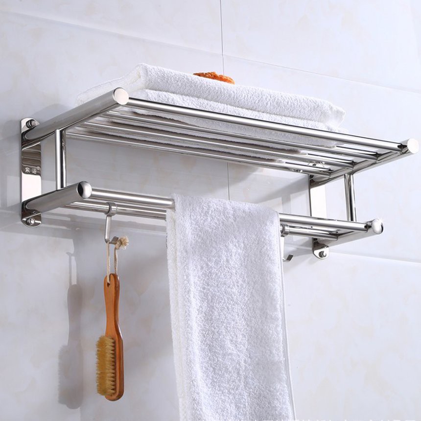 ที่ยึดมือถือในห้องไฟled-โคมไฟbathroom-towel-holder-stainless-steel-wall-mounted-towel-rack-wall-shelf