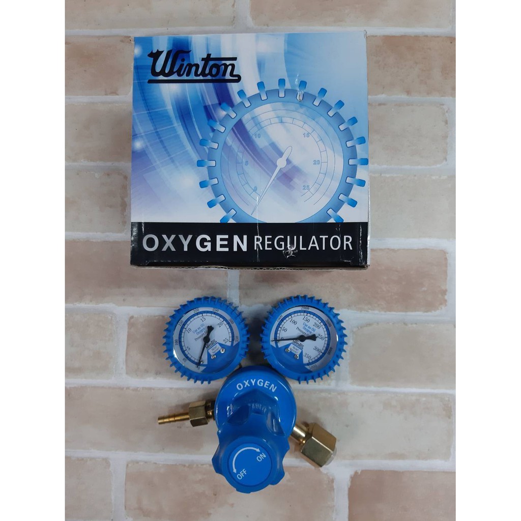 Winton เกจวัดแรงดันลม เกจวัดลม แบบ 2หน้าปัด (Oxygen Regulator) | Shopee ...