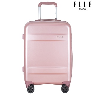ELLE Travel 20" Luggage Chic Collection. 100% Polycarbonate PC, Aluminum Trolley, 360 wheels Spinner, Double Coil zipper