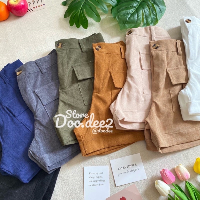 ภาพสินค้า️DOODEE2 ️กางเกงขาสั้น ลูกฟูก มีกระเป๋าหน้า 2 ข้าง จากร้าน doo.dee2 บน Shopee ภาพที่ 3