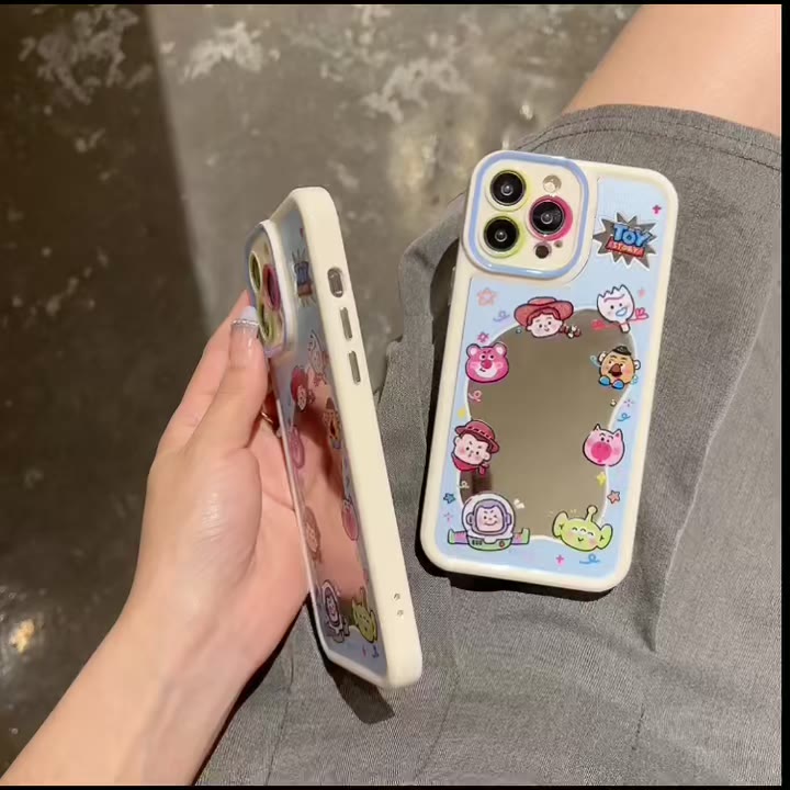 ส่งของขวัญ-เคสไอโฟน-สำหรับ-11-14-for-iphone-case-13-12-pro-max-น่าสนใจ-น่ารัก-กระจกเงา-กันกระแทก-เคสนิ่ม-เคสโทรศัพท์