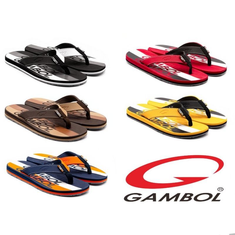 ภาพหน้าปกสินค้ารองเท้าแตะหนีบ Gambol tri-Color GM11364 Size 36-44 แกมโบล เหลือง​ แดง กรมส้ม ดำเทา​ น้ำตาล จากร้าน iquang บน Shopee