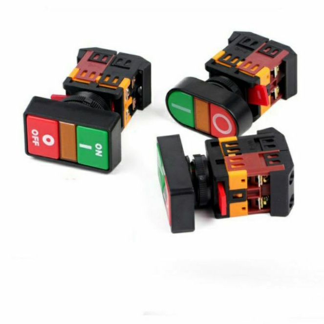 สวิตซ์ ปุ่มจ่ายไฟ APBB-22N-25N PPBB ปุ่มสองปุ่มแบบรีเซ็ตสวิตช์ควบคุมไฟ ...