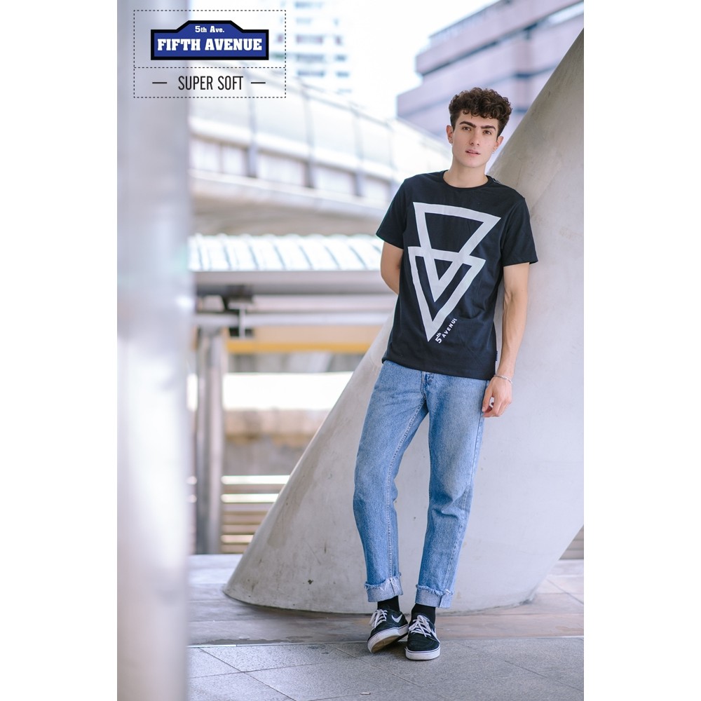 เสื้อยืดขายดี5thave-รุ่น-double-triangle-super-softs-3xl