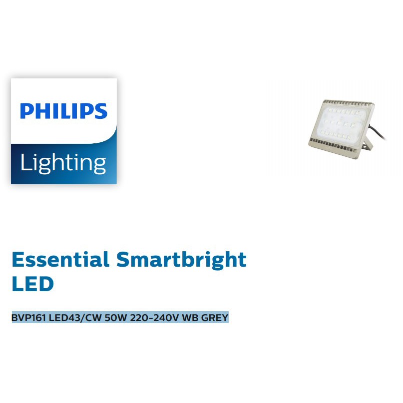 โคมไฟ-philips-floodlight-led-essential-smartbright-อเนกประสงค์-bvp161-50w-รุ่นคุณภาพสูง