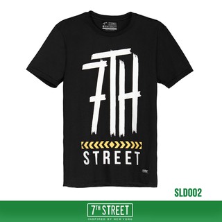 7th Street เสื้อยืด รุ่น SLD002 Slow Down-ดำ ของแท้ 100%