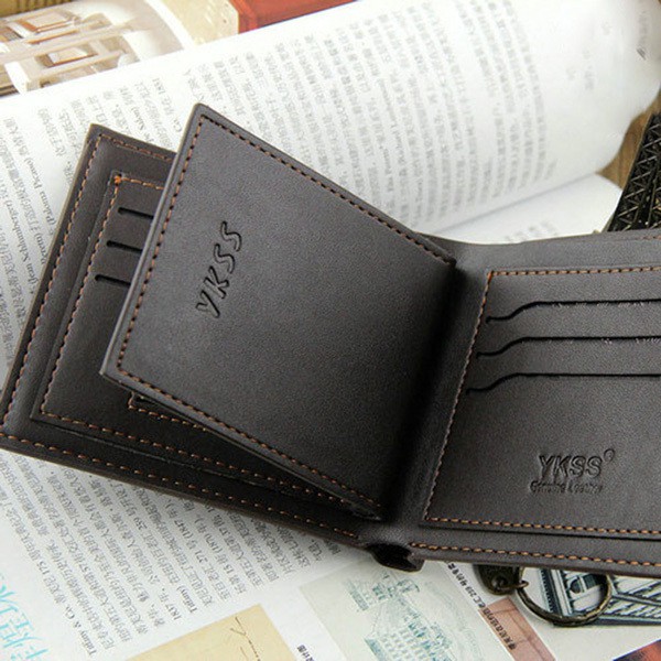 fin-1-กระเป๋าเงิน-กระเป๋าสตางค์ผู้ชาย-man-casual-fashion-horizontal-short-wallet-purse-3-ชั้น-0790-สีน้ำตาล