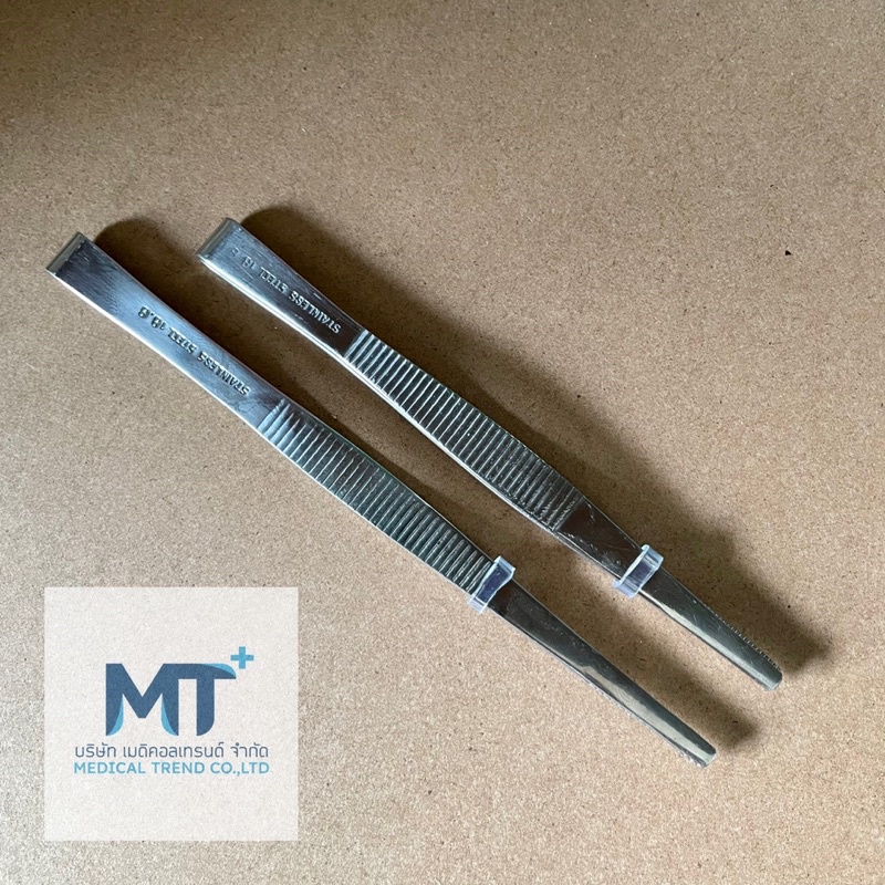 คีมสแตนเลส ปากตรง non tooth Forceps ขนาด 13,15 cm Shopee Thailand