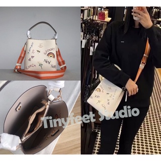 Coach C8282 Small Town Bucket with Diary Embroidery Women กระเป๋าสะพายข้าง Crossbody 8282