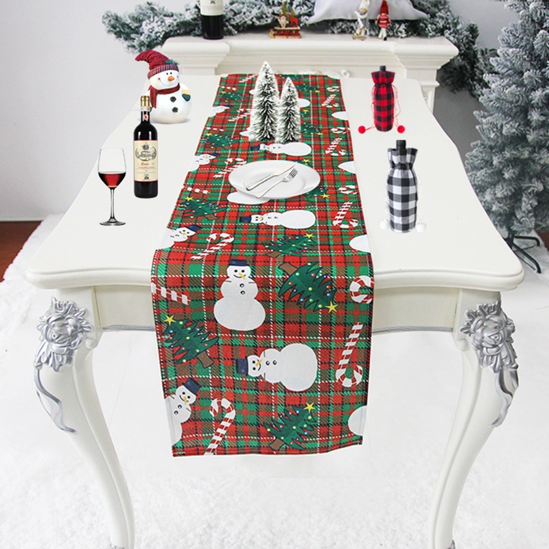 ผ้าปูโต๊ะ-ลายเกล็ดหิมะคริสต์มาส-สีแดงเข้ม-สําหรับตกแต่งบ้านฟาร์ม-ปาร์ตี้คริสต์มาส