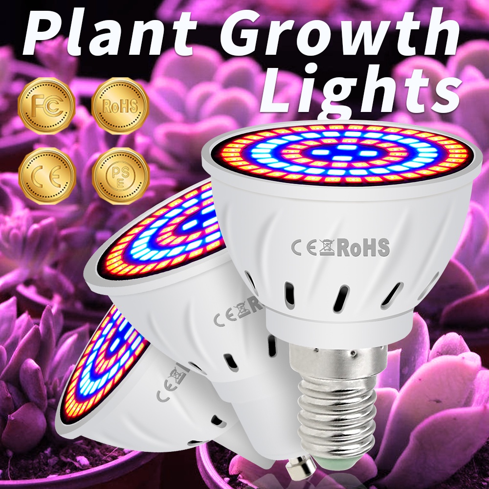 ภาพสินค้าLED E27 Plant Growth Light Bulb MR16 Plant Light E14 Hydroponic Growth Lamp B22 Seeds Planting LED GU10 Greenhouse Grow Lights จากร้าน wenni.th บน Shopee ภาพที่ 7