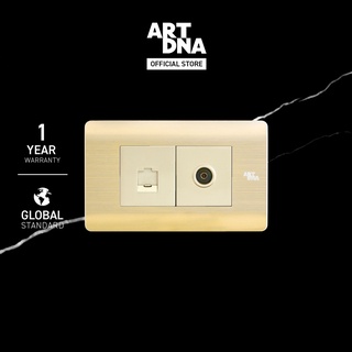 ART DNA รุ่น A85 Computer CAT6 + TV Socket Size M สีทอง design switch สวิตซ์ไฟโมเดิร์น สวิตซ์ไฟสวยๆ ปลั๊กไฟสวยๆ