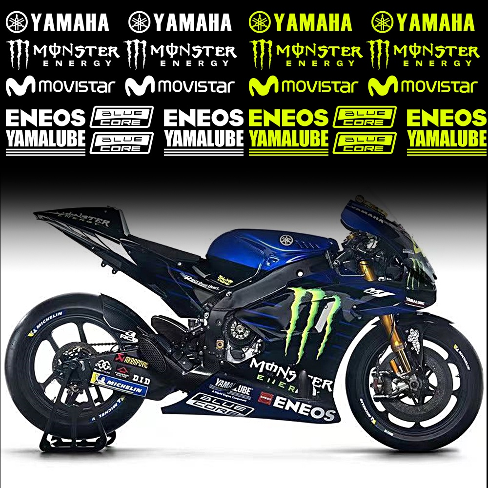 สติกเกอร์สะท้อนแสง สีเงิน สีเขียวสะท้อนแสง สําหรับ YAMAHA ENEOS Yamube ...